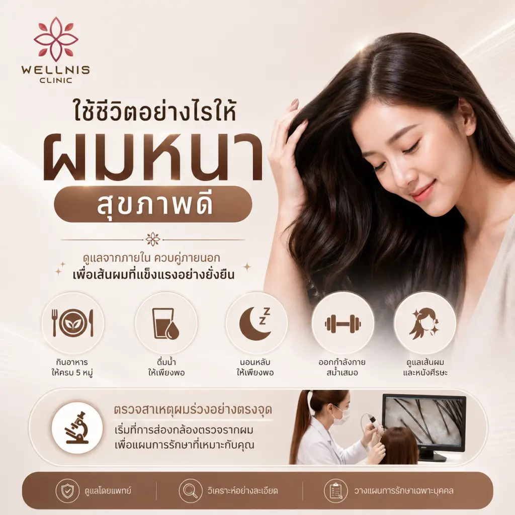 ใช้ชีวิตอย่างไรให้ผมหนา และมีสุขภาพผมที่ดี