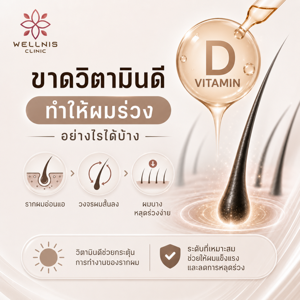 ขาดวิตามินดีทำให้ผมร่วงอย่างไรได้บ้าง