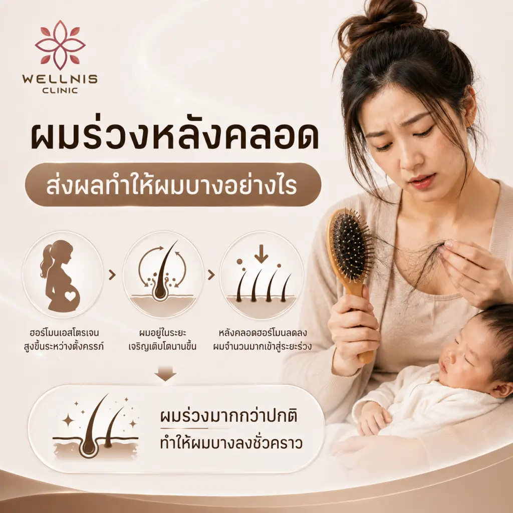 ผมร่วงหลังคลอด