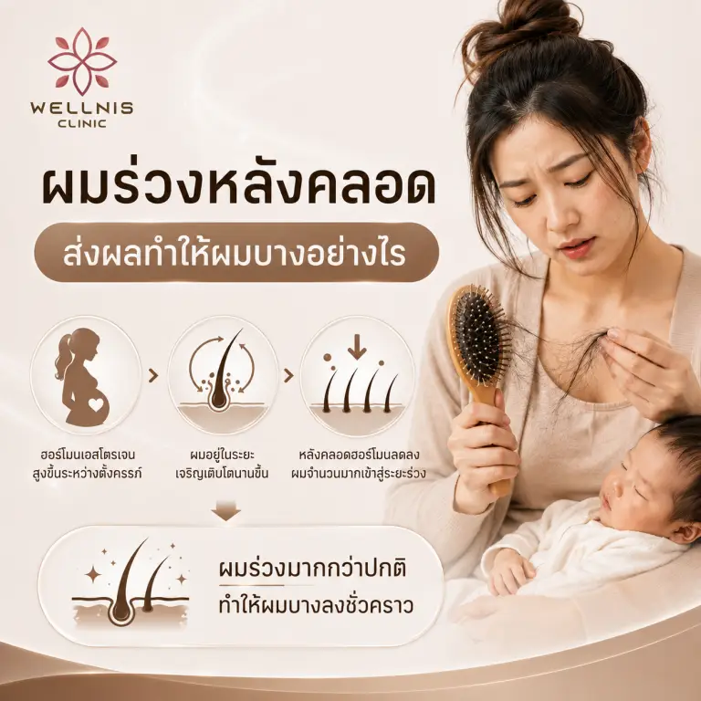 ผมร่วงหลังคลอด